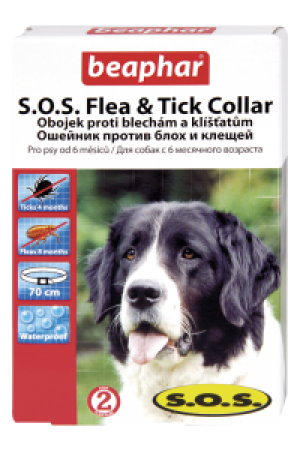 Beaphar S.O.S. For Dogs 70cm pretblusu, pretērču kaklasiksna suņiem